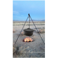 Camping Outdoor Cast Iron Cooking Tripod For Camp Fire Dutch Oven Pot Pan Hold